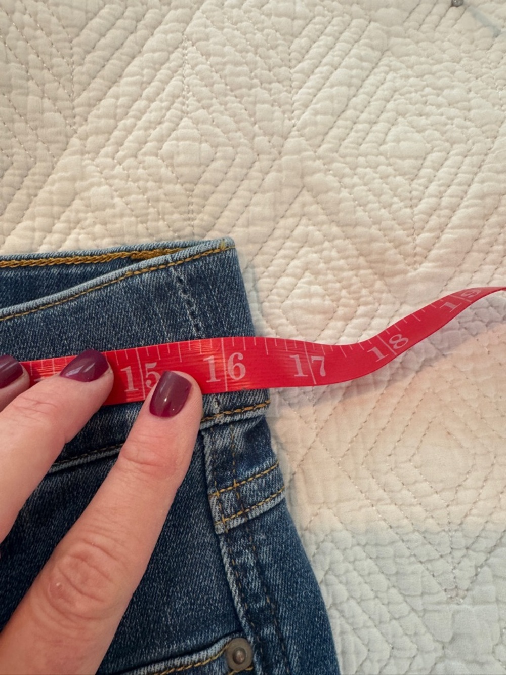 SPANX Blue High-Rise Wide Leg Jeans Large 33” inseam - Picture 7 of 7